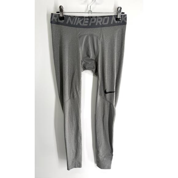nike Pro dri fit compression pants Small Leggings Athletic Stretch Gray Men’s - Picture 1 of 8